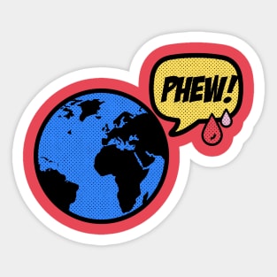 Phew! Global Collective sigh of relief Sticker